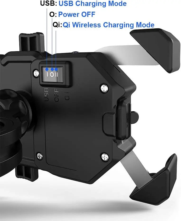 Motorcycle Phone Holder Fast Wireless Charger Quick USB Charging Moto Motorbike Mirror Stand Support Cellphone Handlebar Mount