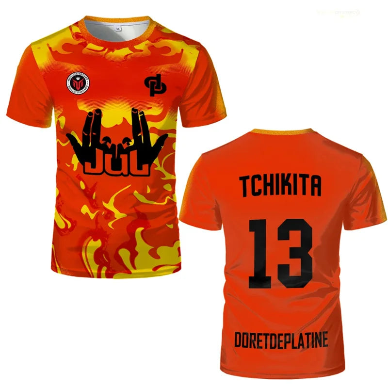 JUL Maillot TOTO Et Ninetta Jersey Men's And Women Trendy Rap Culture Print T-shirts Breathable Football Training Men's T-shirt