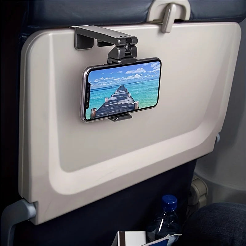 Airplane Phone Holder Clip Portable Travel Train Seat Phone Stand Foldable Multi-functional Lazy Phone Holder For iPhone Xiaomi