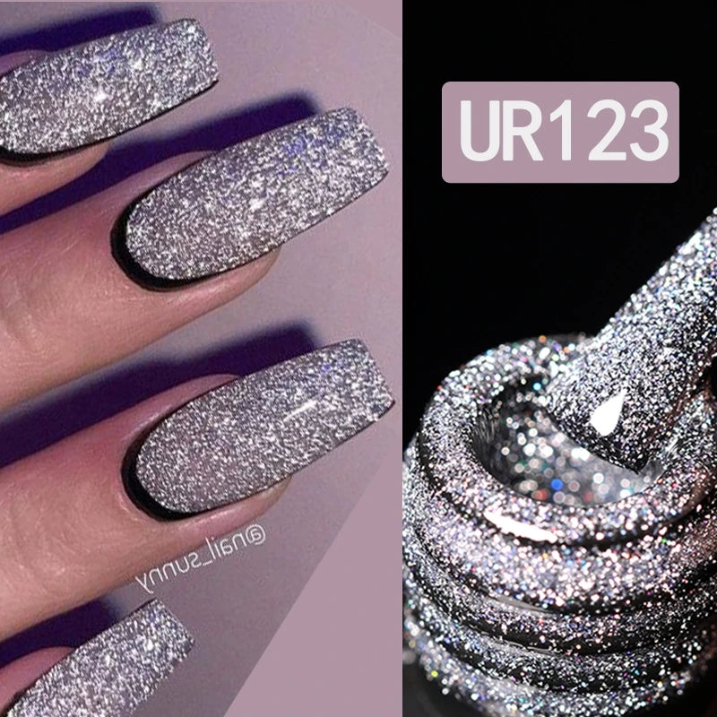 UR SUGAR 1-step Gel Polish 12ML Glitter Nail Spring Summer White Nude Pink Gel Nail Polish 3 IN 1 No Need Base Gel and Top Coat