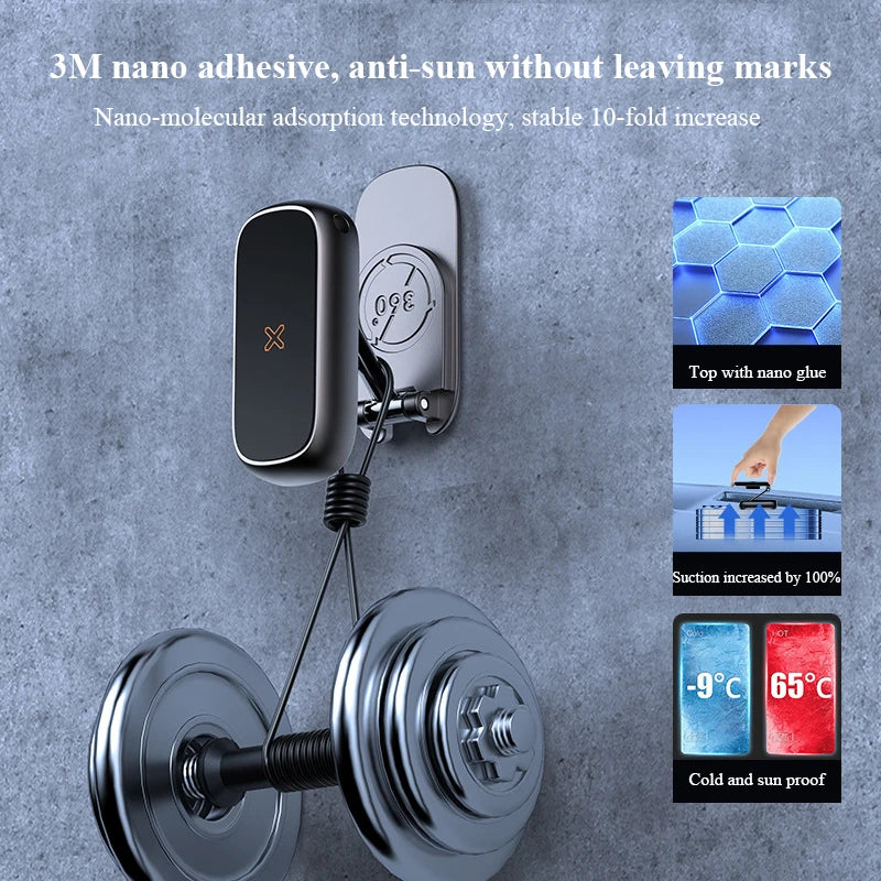 Magnetic Car Mount All-Metal Strongest Magnet Foldable Phone Holder for Car Dashboard Tesla Phone Mount For iPhone