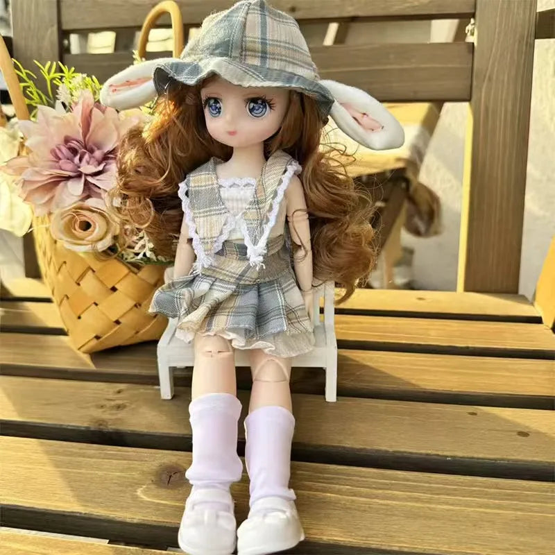 2025 New Winter Clothes 6 Points BJD Doll Dress Up Suit 30cm Doll Decorative Clothing Jacket Dress Only Clothing