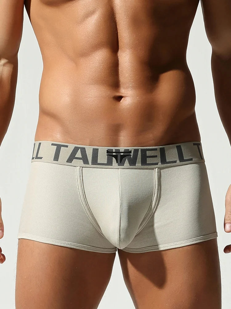 TAUWELL Mens Boxers Sexy Low-waist Underwear New Arrivals U Convex Pouch Button Underpants Boxershorts Male Panties Boxer