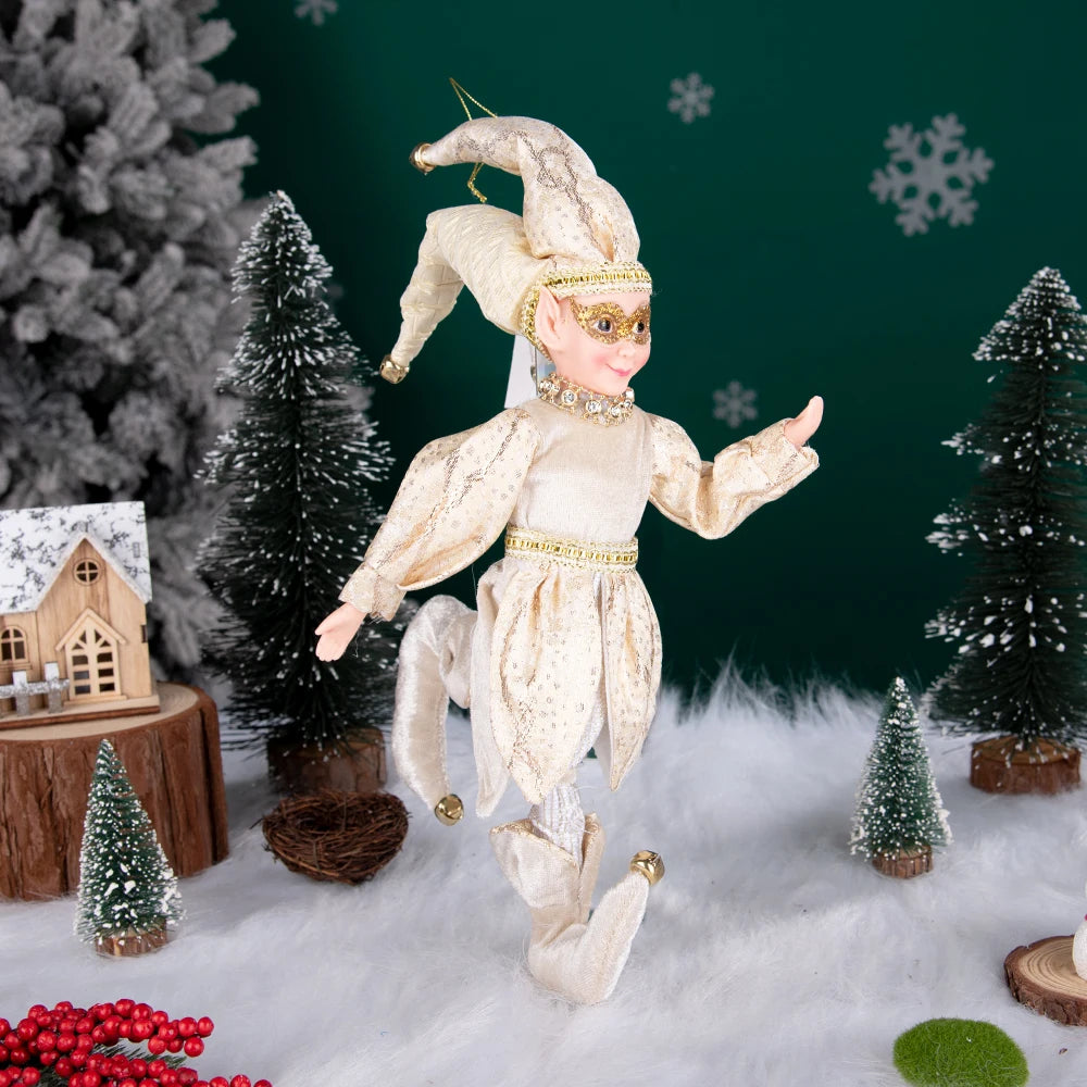 New Arrivals Christmas Decor Handmade New Year Decor Hanging Sitting Elf Plush Doll Christmas Tree Hanging Ornament Xmas Gift