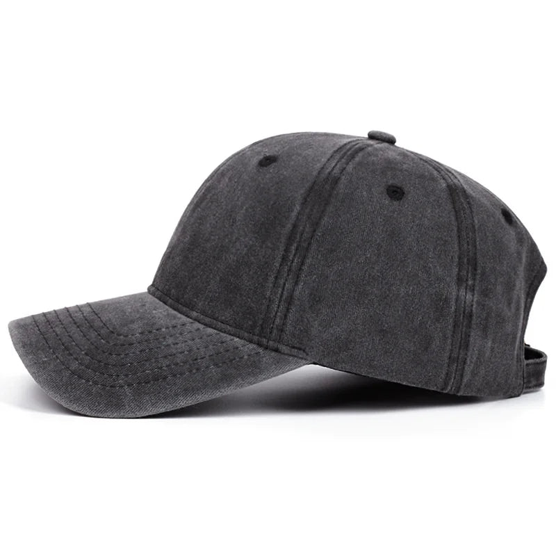 Men Women Baseball Cap Casual Unisex Baseball Cap Vintage Washed Cotton Fits Breathable Adjustable Solid Color Hip-Hop Dad Hat