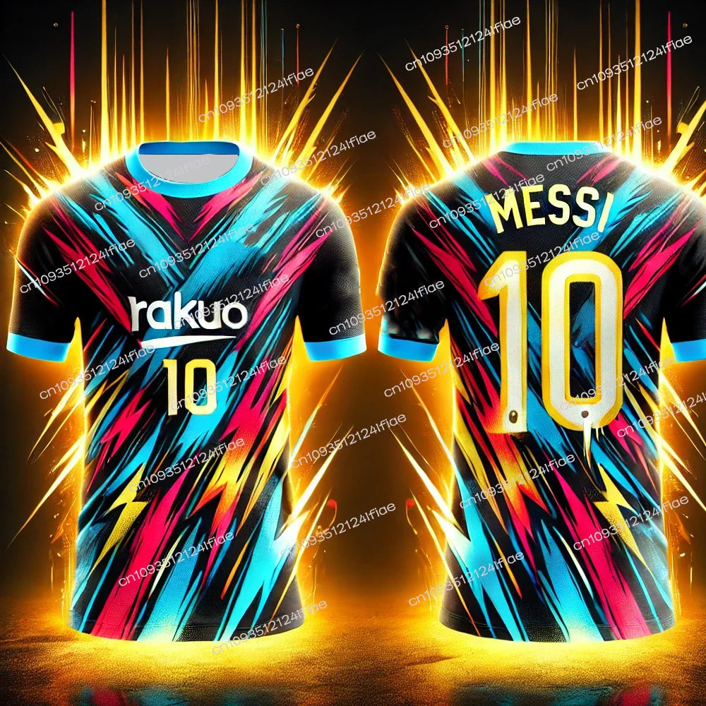 New Arrivals Messi Lpecial Edition Football Jersey T-shirt Outdoor Sports T-shirt Football Training Suit Fan Special Jersey Kit