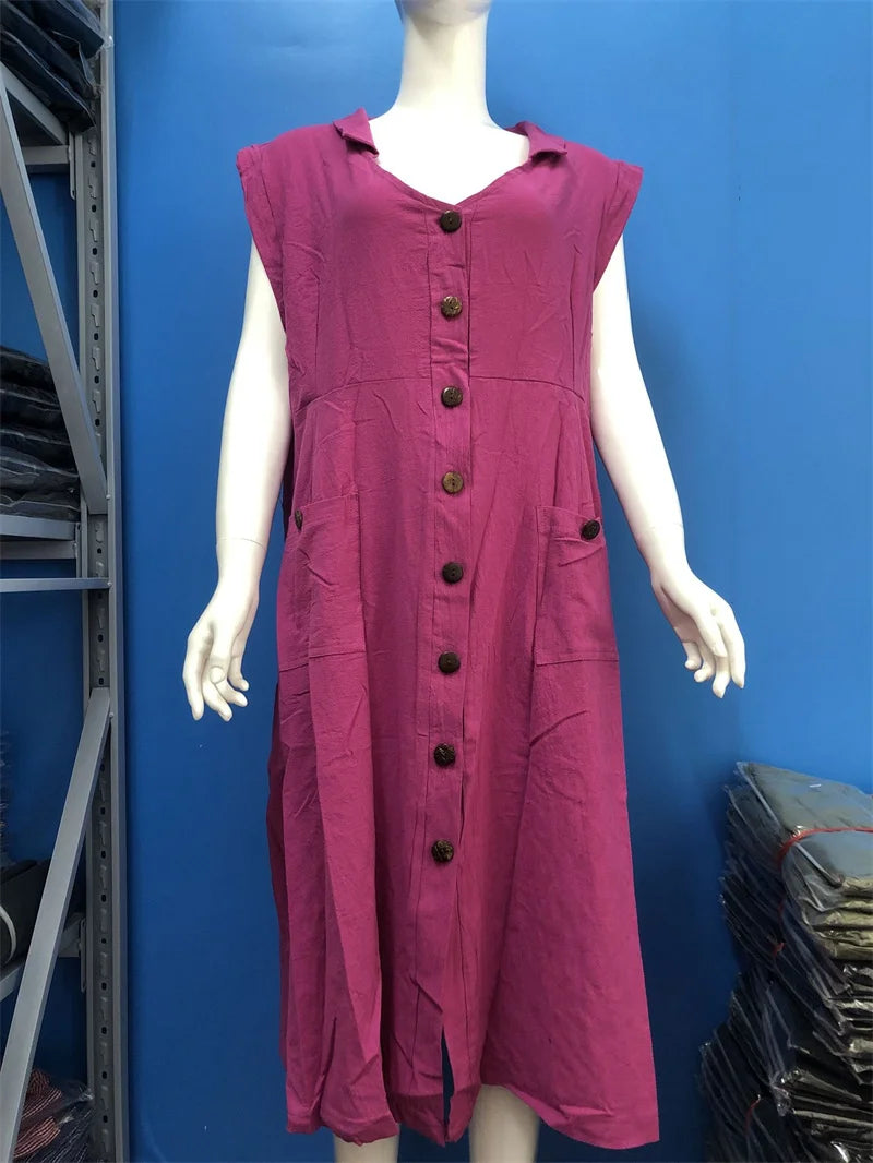 Elegant Casual Double Pocket Patchwork Dresses Women Solid Color Daily Commuter Dress Female Lapel Single-breasted Cardigan Gown