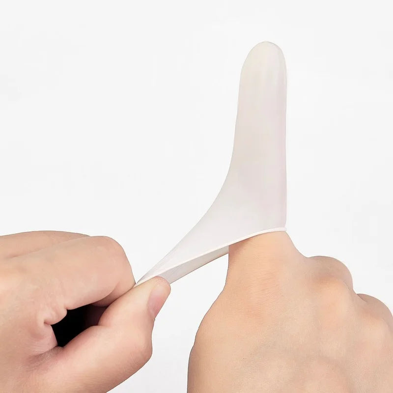 30/50/100pcs Disposable Latex Rubber Finger Cots Sets Fingertips Protector Gloves For Phone Watch Repair Tool Rubber Finger Cots