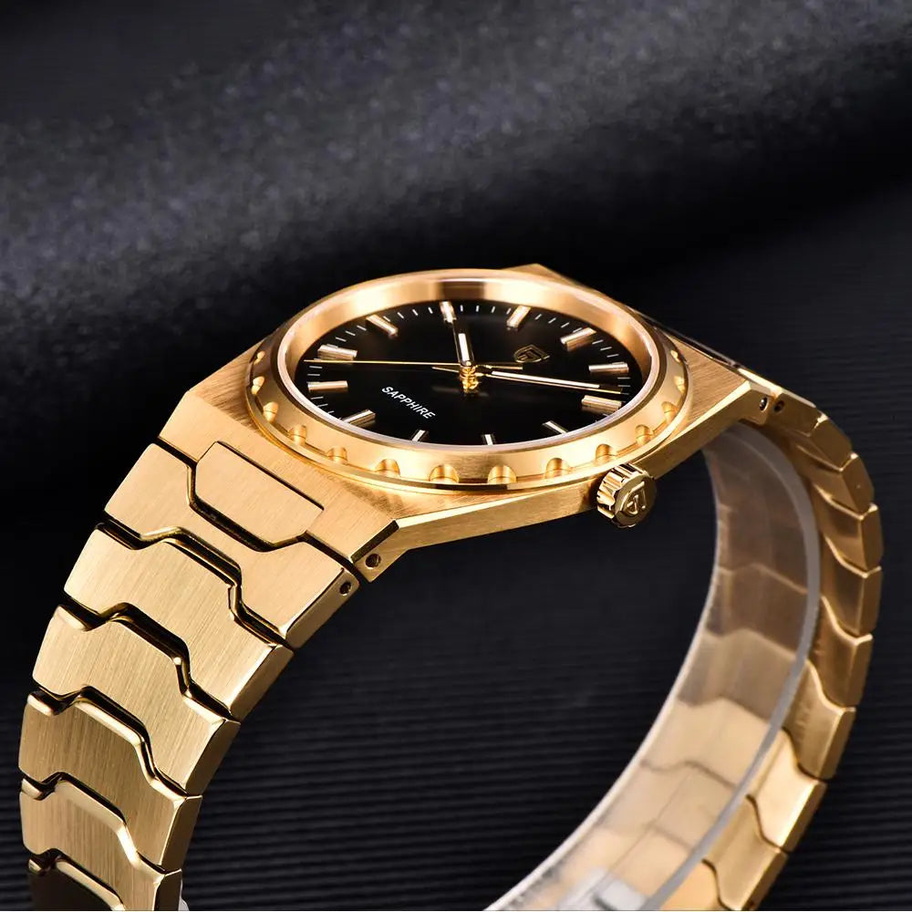 2025 V2 PAGANI DESIGN 222 men's Quartz Watch VJ21 37MM Sapphire Stainless steel Waterproof luminous Watches for men PDYS020