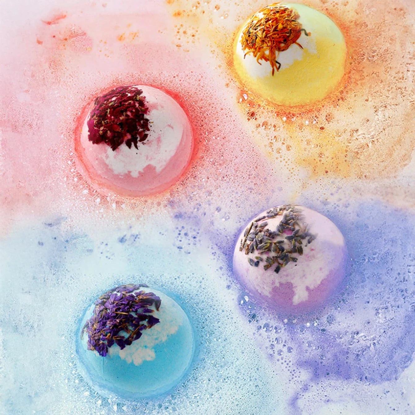 Bath Bomb Set Moisturizing Peeling Skin Care Bath Ball with Essential Oils And Bath Salts Handmade Bubble Ball Gift for Relaxing