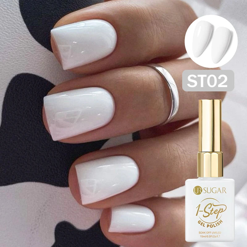 UR SUGAR 15ml 1 Step Gel Polish  Nail Art Manicure 3 IN 1 Gel Soak Off LED UV Gel Nail Varnishes No Need base top gel