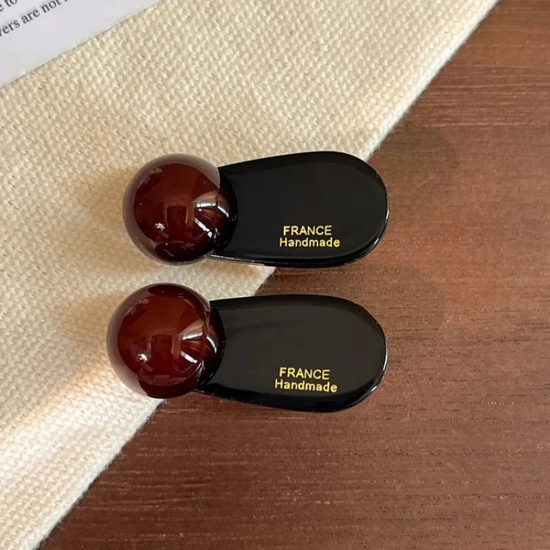 2pcs/set Mini Hair Clips for Women Sweet 3.5cm Bangs Edge Clip Cute Acetate Duckbill Girl New Arrivals Headwear Hair Accessories