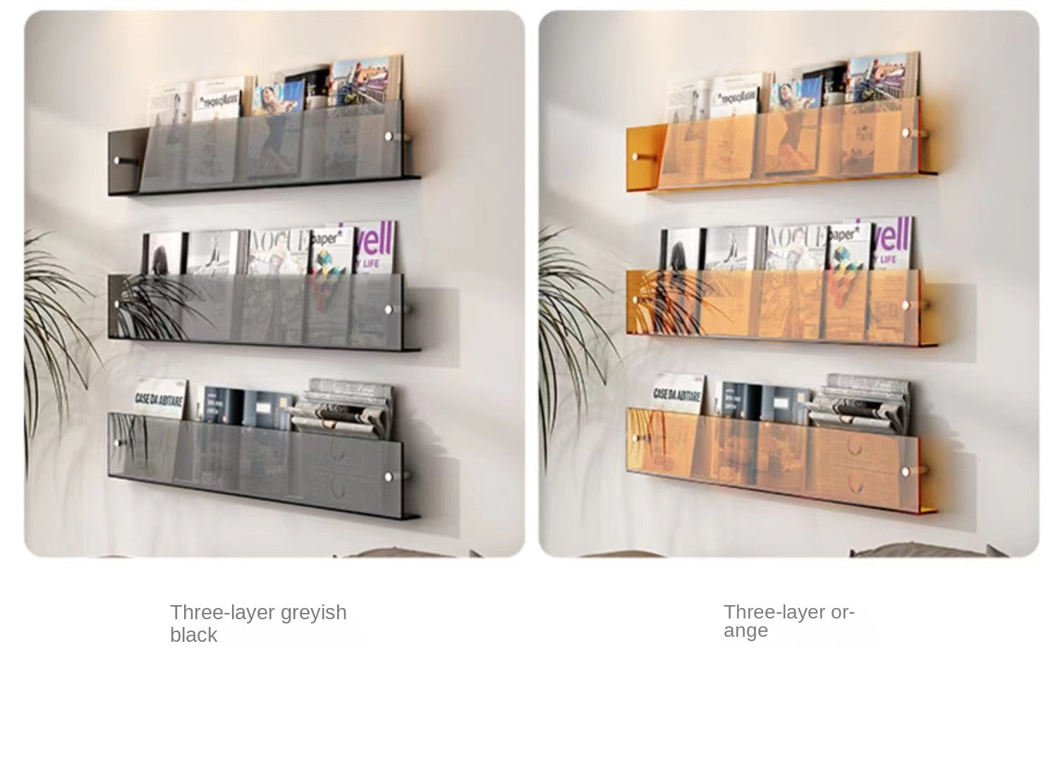 Children's Book Shelves Creative Acrylic Storage Rack Wall Mounted Picture Book Holder Magazine Display Shelf New Arrivals