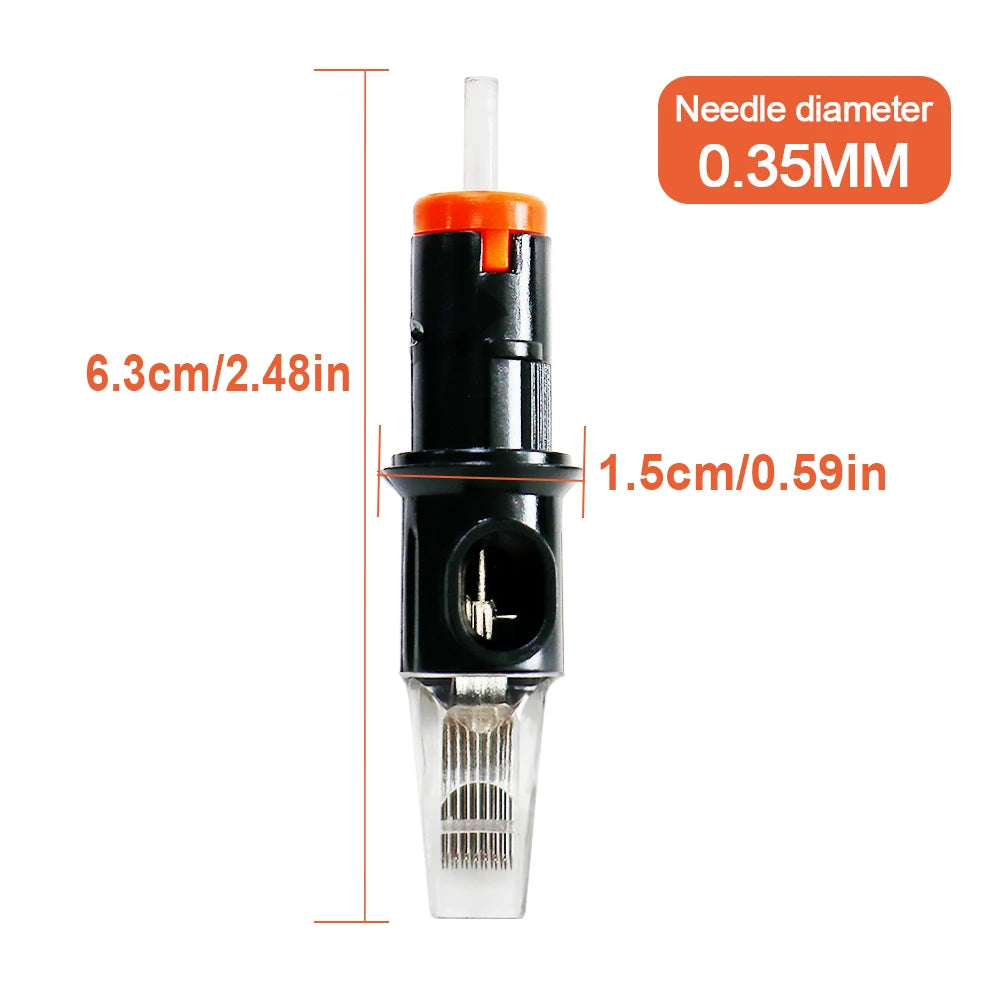 5/10pcs Tattoo Permanent Cartridges Needle Pigment Sterilized RL RS RM M1 Eyebrow Lip Makeup Needles For Tattoo Machine Pen