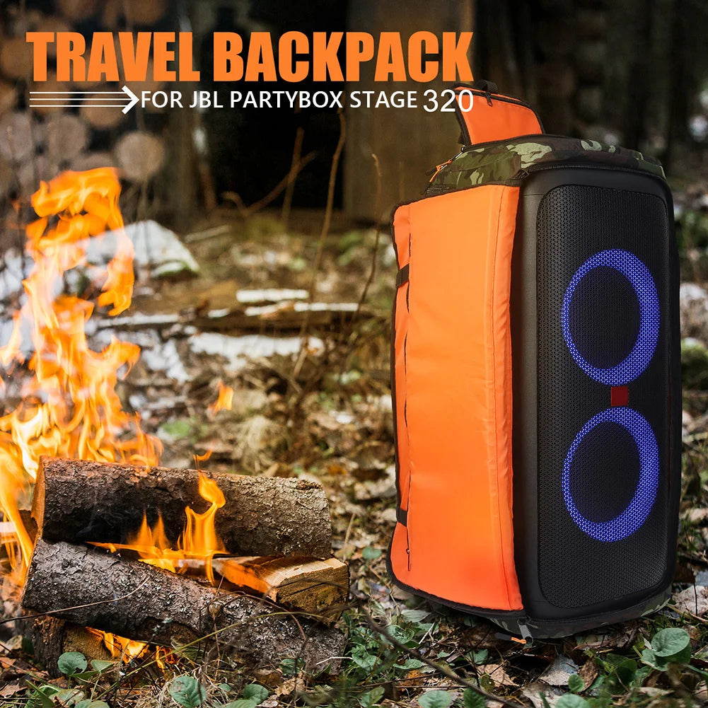 Speaker Carry Backpack For JBL Partybox Stage 320 BT Speaker Carrying Case Shockproof Portable Speaker Carry Tote Bag Backpack