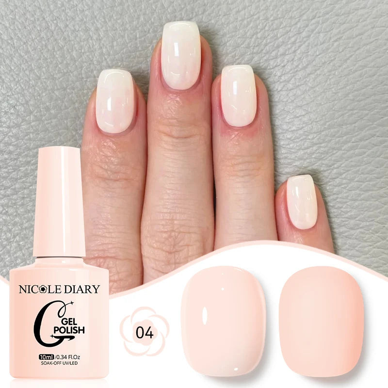 NICOLE DIARY Glass Beads Cat Magnetic Gel Nail Polish Spring Summer Gel Nail Sparkly Gel Varnish Soak off Nail Manicure Art