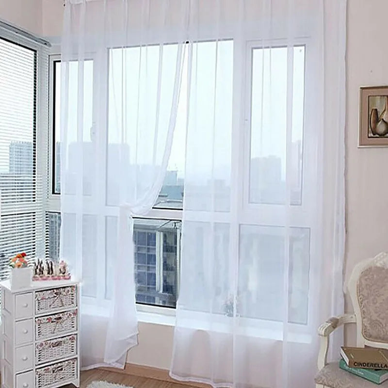 1Pc Modern Tulip Window Screen Living Room Bedroom Door Kitchen Drape Curtain Home Decoration Supplies 2030