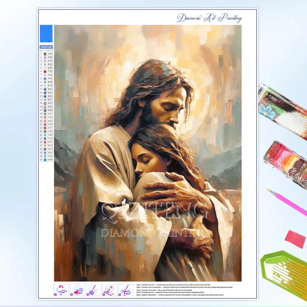 Jesus Christ Diamond Art Painting Christian Jesus Portrait Full Diamond Mosaic Embroidery DIY Home Decor Gift New Arrivals