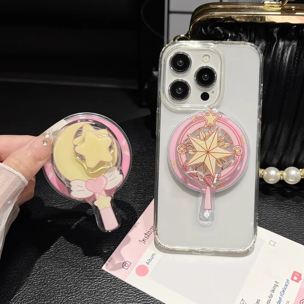 Trendy Style Magic Wand Magnetic Grip Stand Foldable Phone Stand Shell Accessories Universal Tablet  magnetic car phone holder