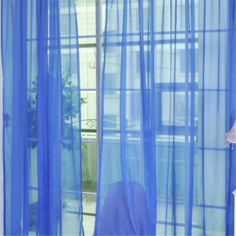 1Pc Modern Tulip Window Screen Living Room Bedroom Door Kitchen Drape Curtain Home Decoration Supplies 2030