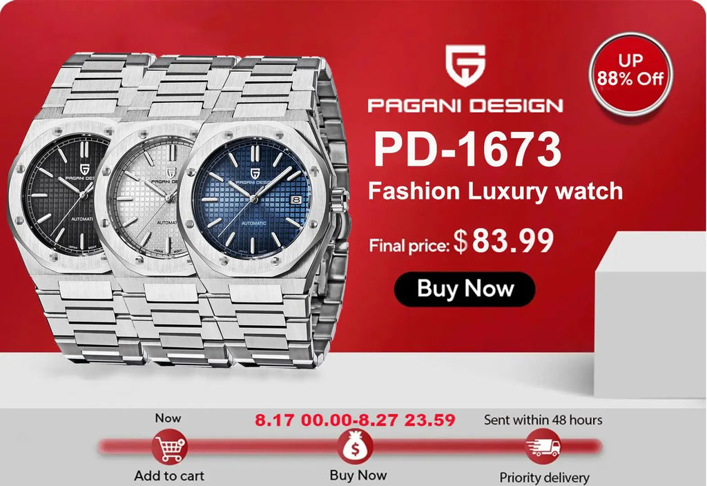 2025 V2 PAGANI DESIGN 222 men's Quartz Watch VJ21 37MM Sapphire Stainless steel Waterproof luminous Watches for men PDYS020