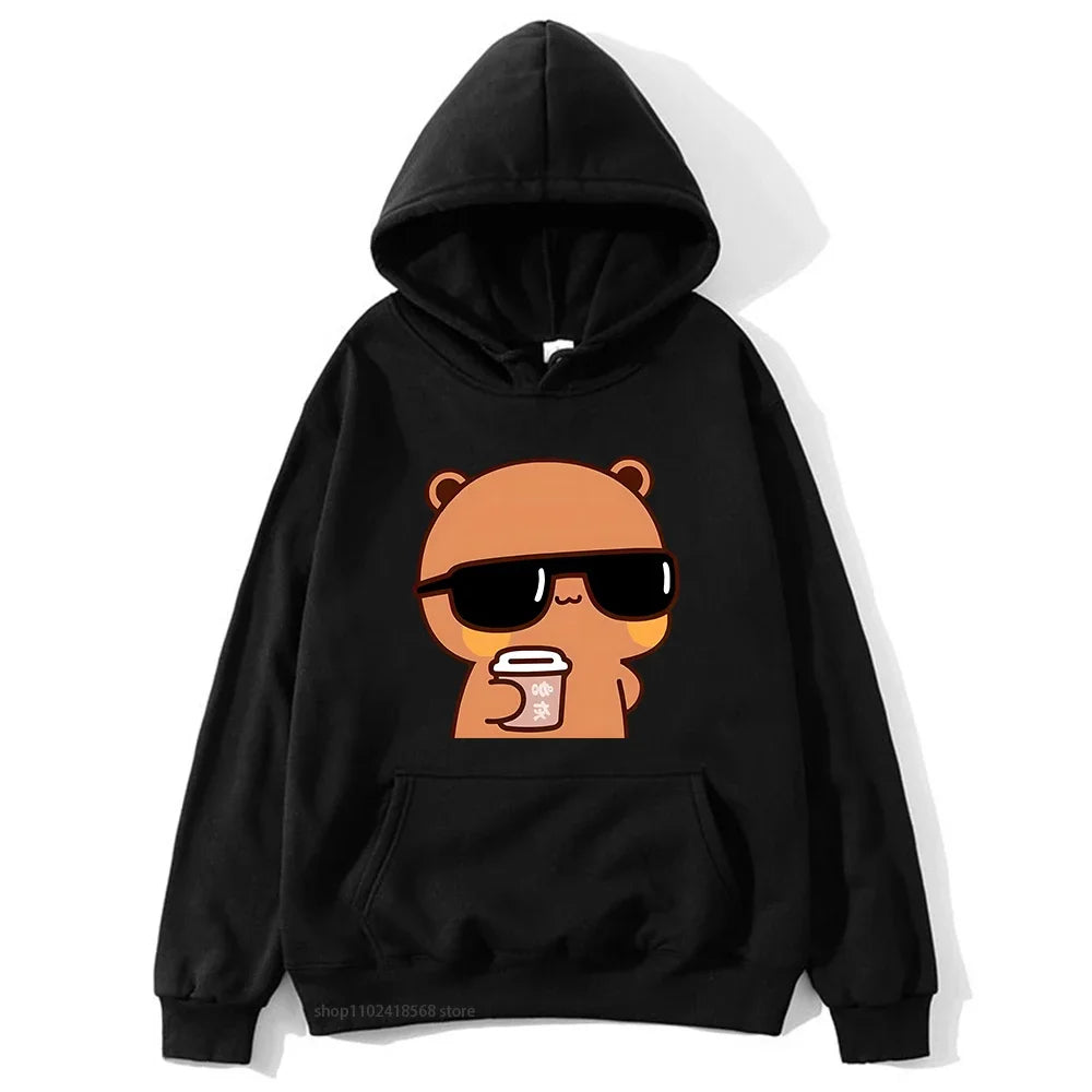 Couple Hoodies Bubu Dudu hoodie Sweatshirt Cartoon Kawaii Print Pullover Harajuku Men Women Sudaderas warm fleece hooded