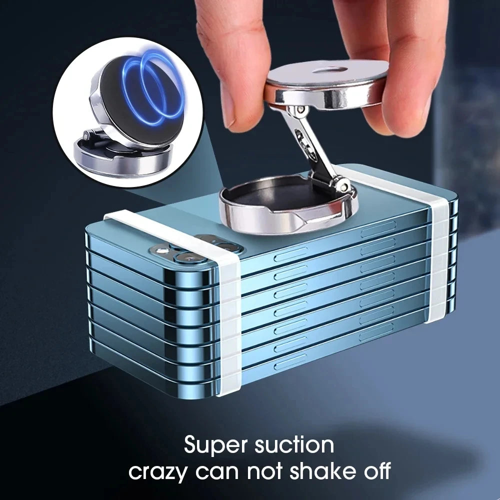 New Strong Magnetic Car Phone Stand Car Holder 720° Foldable Round Bracket Support for Universal Phones Mount Holders In Car