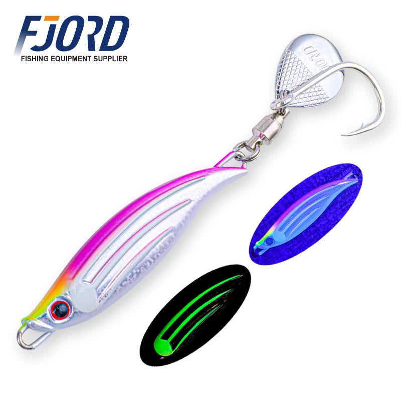 FJORD 40g 60g Metal Fishing Jig Tail Spinner Lure Spinning Sea Spoon Pike Bass New Arrivals 2025 Artificial Baits Fishing Tackle