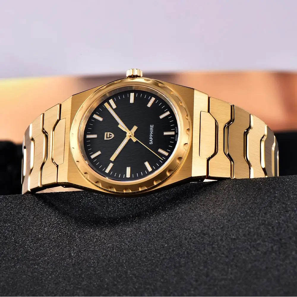 2025 V2 PAGANI DESIGN 222 men's Quartz Watch VJ21 37MM Sapphire Stainless steel Waterproof luminous Watches for men PDYS020