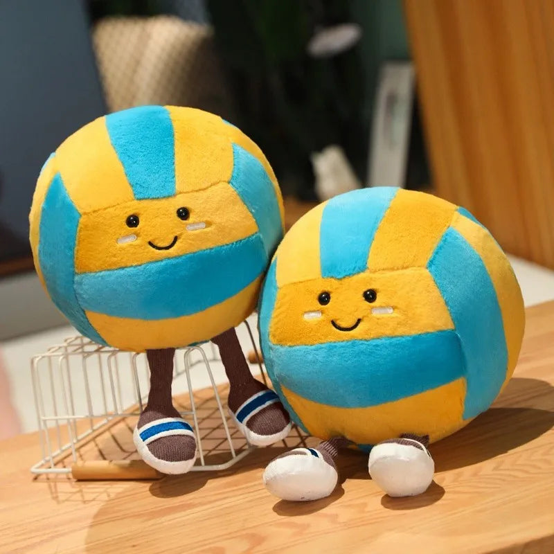 Cute Basketball Football Tennis Baseball Billiards Plush Toys Soft Stuffed Balls Pillow Players Souvenir Birthday Gift