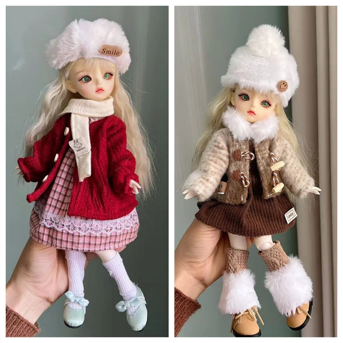 2025 New Winter Clothes 6 Points BJD Doll Dress Up Suit 30cm Doll Decorative Clothing Jacket Dress Only Clothing