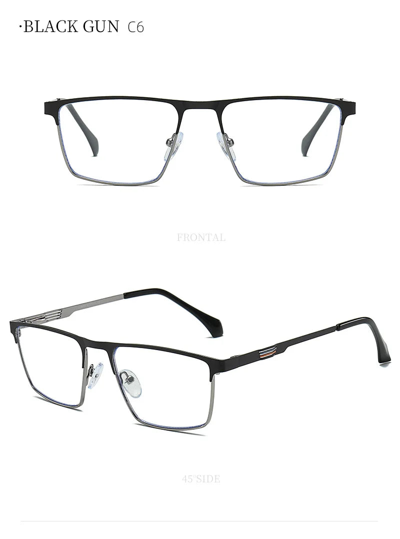 JMISUS 2025 New Arrivals Square Prescription Glasses Men Business Progressive Eyewear Plastic steel Custom Optical Eyeglasses