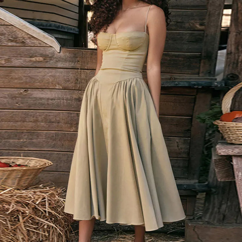 2025 Spring Summer Robe Femme Sexy Trendy Spaghetti Strap Slim Elegantes Style Suspender Party Dress Vestidos Streetwear Dresses