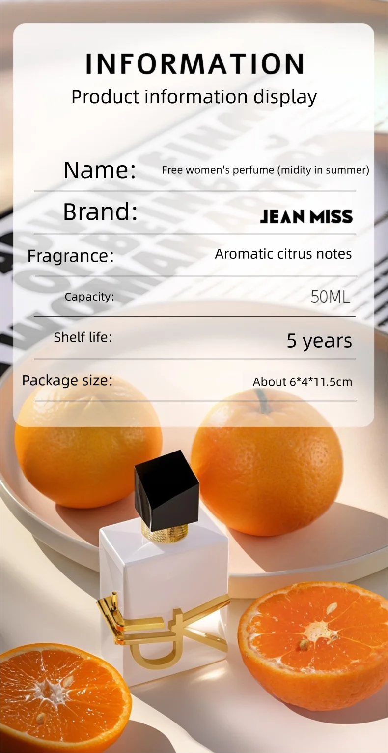 New Free Water Woman perfumes Aromatic Citrus Notes Lasting Fragrance Body Spray Light Flavor Summer Fragrance perfume