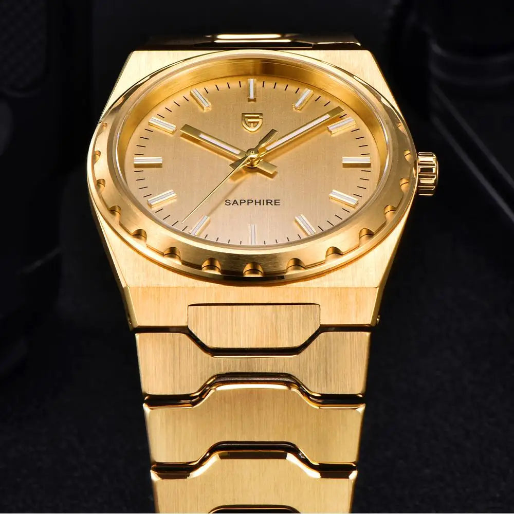 2025 V2 PAGANI DESIGN 222 men's Quartz Watch VJ21 37MM Sapphire Stainless steel Waterproof luminous Watches for men PDYS020