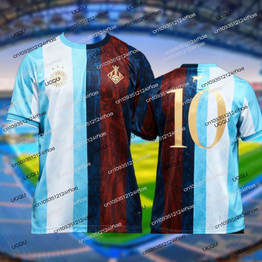 2025 New Arrivals Messi No. 10 Commemorative Edition Football Jersey Adult Men's Football Sports T-shirt Football Training Wear