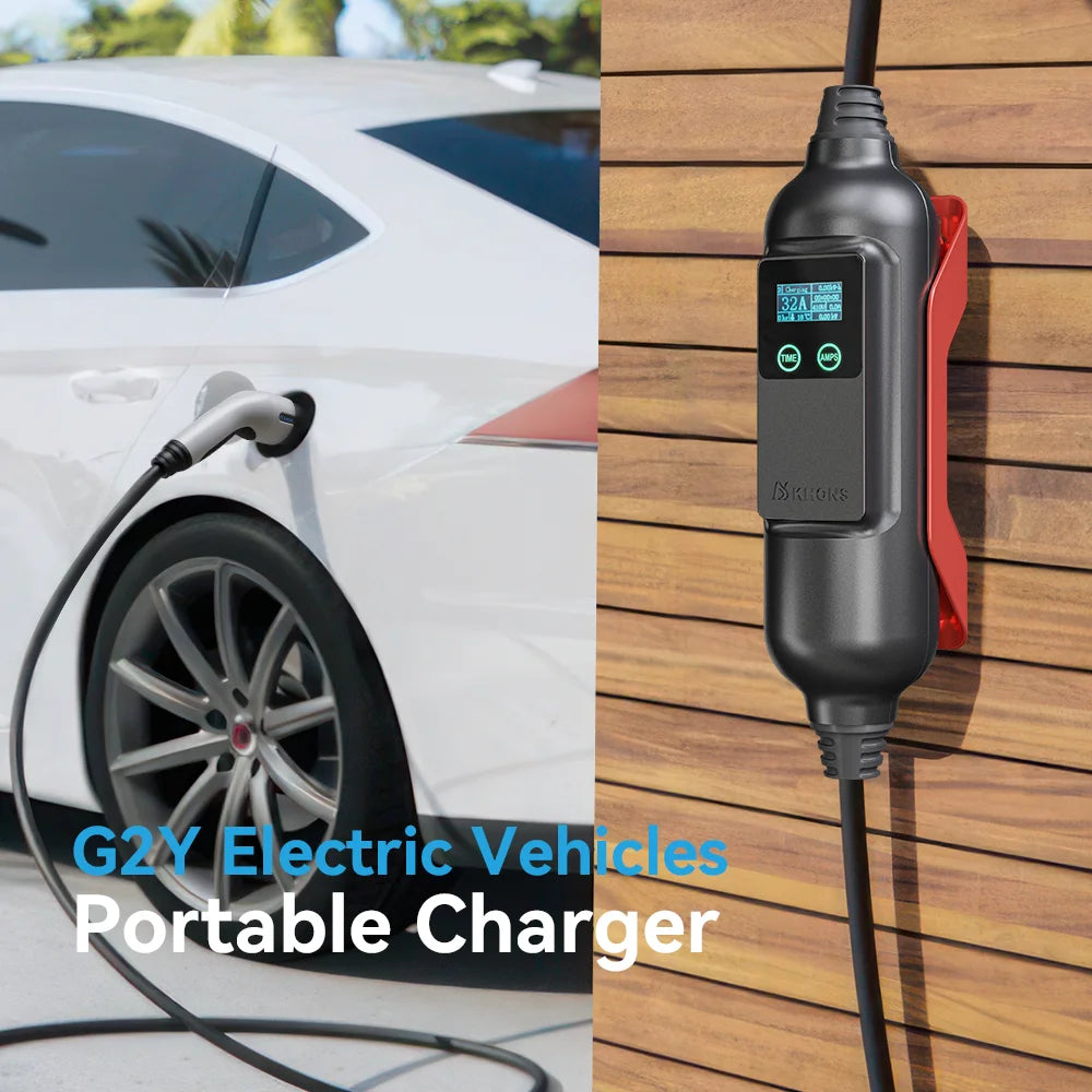 Khons Type2 EV Charger 22kw 32A Three-Phase Portable EV Charger EVSE Wallbox With Australian Industrial Plug For BYD Tesla Cars