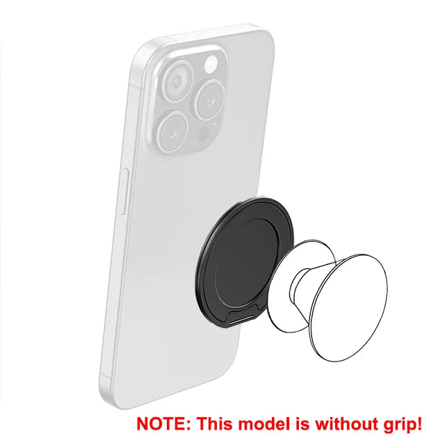 Grippopso Magnetic Suction Phone Mount Built-in Mirror Socket for MagSafe Grip Holder, Adjustable Cell Phone Stand for Desk