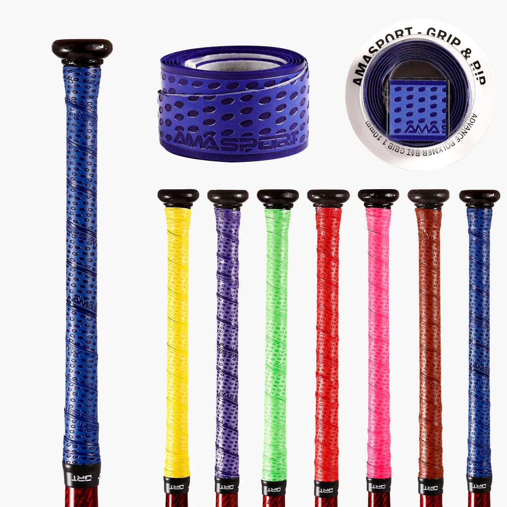 AMASPORT Baseball Bat Grip 1.1mm New Arrivals Embossed Pattern Grips for Baseball Bat Tape for Base Ball Accessories