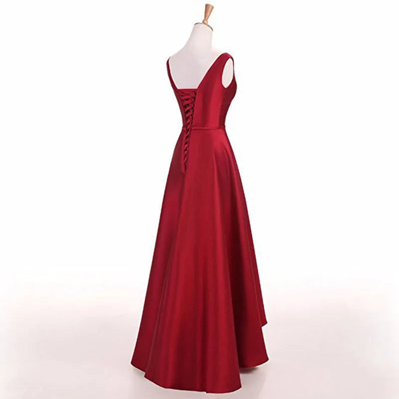 Satin Elegant Long Prom Evening Guest Summer Dresses For Women 2022 Sexy Host Wedding Bridesmaid Party Ball Gown Maxi vestidos
