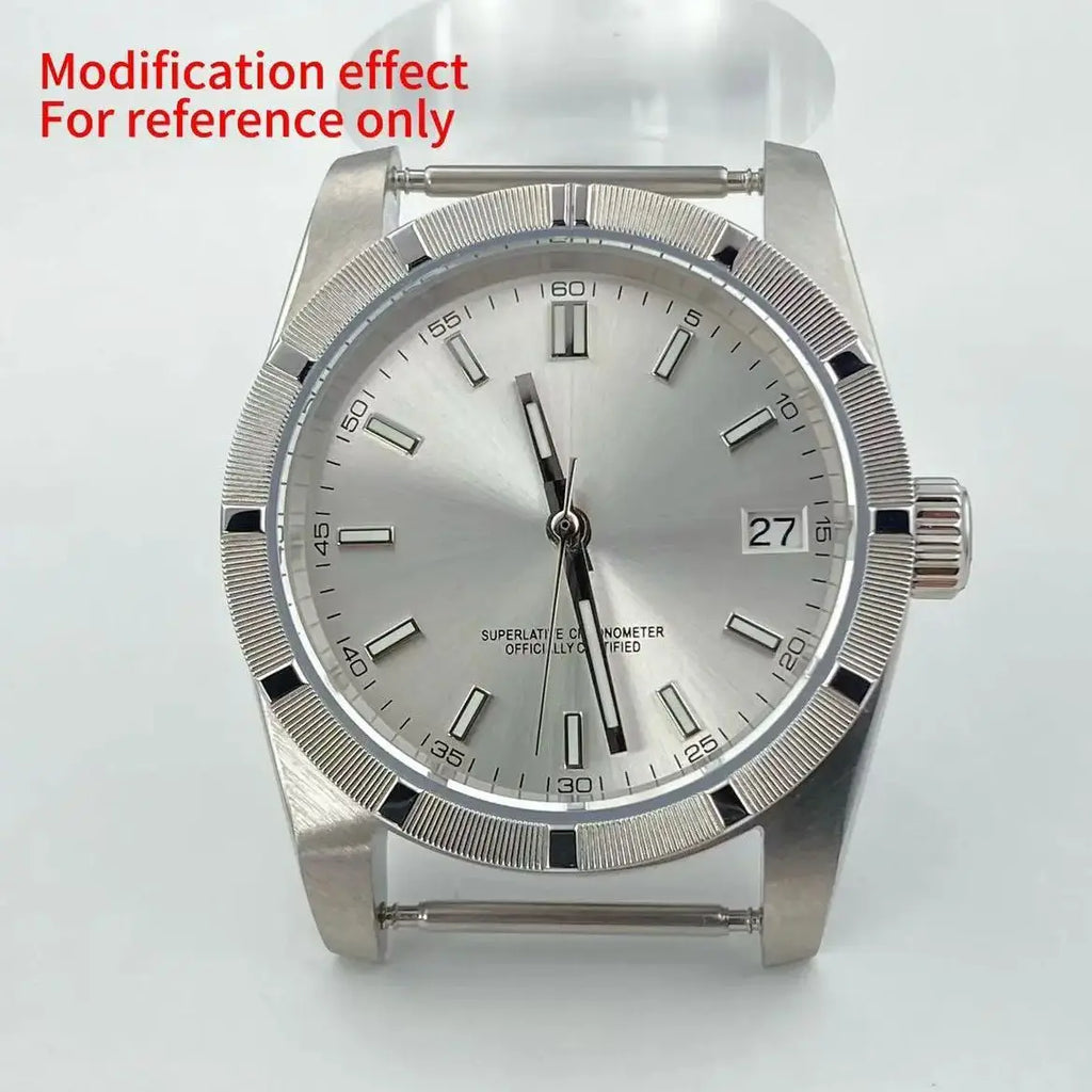 New arrivals 36mm watch case Engine Turned BEZEL for AK Parts Replacemet Fits 28.5mm Dial NH35/36 Movement Modification Parts