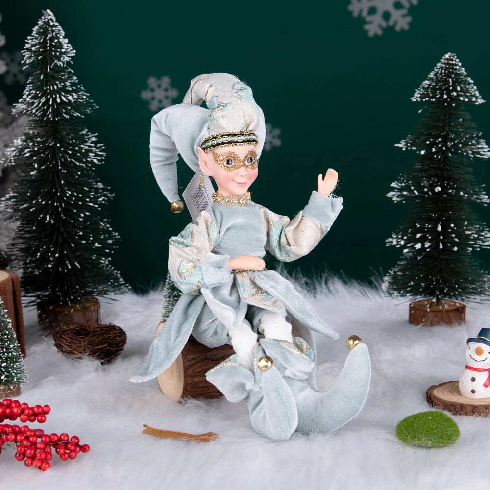 New Arrivals Christmas Decor Handmade New Year Decor Hanging Sitting Elf Plush Doll Christmas Tree Hanging Ornament Xmas Gift