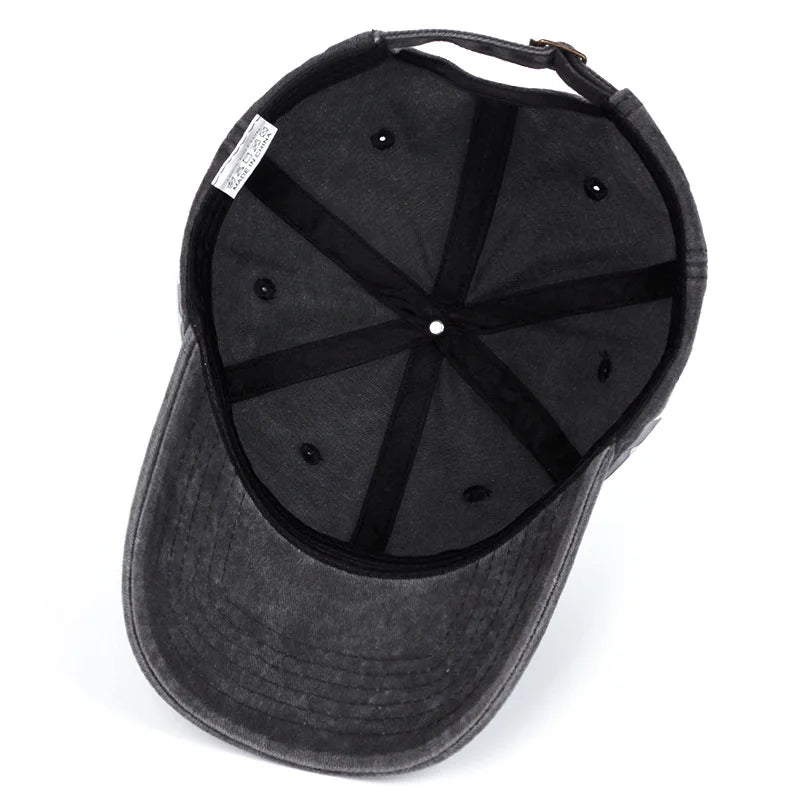 Men Women Baseball Cap Casual Unisex Baseball Cap Vintage Washed Cotton Fits Breathable Adjustable Solid Color Hip-Hop Dad Hat