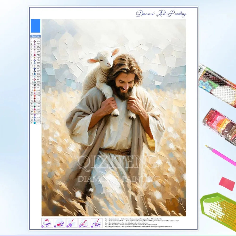 Jesus Christ Diamond Art Painting Christian Jesus Portrait Full Diamond Mosaic Embroidery DIY Home Decor Gift New Arrivals