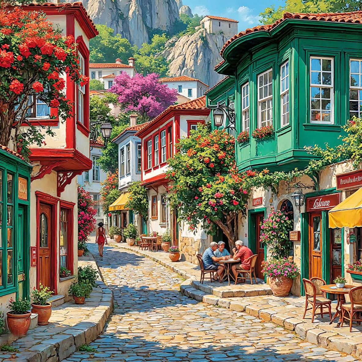 Huacan New Arrivals 2026 Diamond Painting Street Building Diamond Mosaic Landscape Complete Kit Craft kit