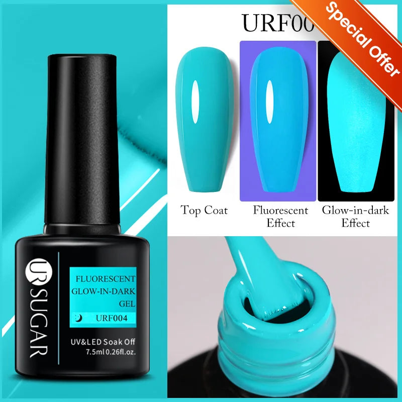 UR SUGAR 1-step Gel Polish 12ML Glitter Nail Spring Summer White Nude Pink Gel Nail Polish 3 IN 1 No Need Base Gel and Top Coat