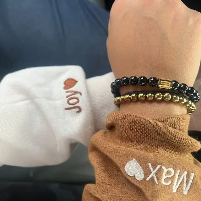 Custom Embroidered Couple Hoodie Personalized Roman Numeral Date Hoodie Date & Initial Hoodies Anniversary Gift Engagements Gift