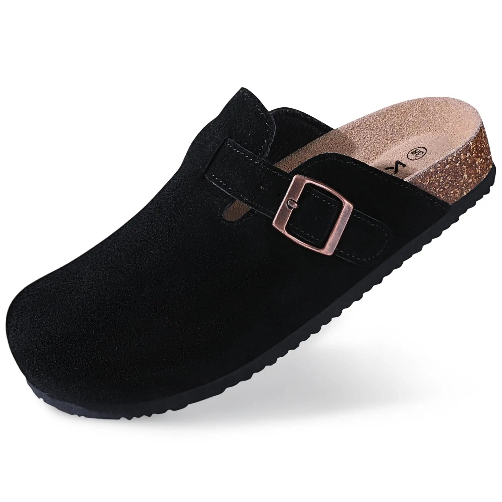 Comwarm Soft Cork Slippers For Women Classic Platform Clogs Slippers Open-Toe Flats Sandals Trendy Slip-on Mules And Beach Shoes