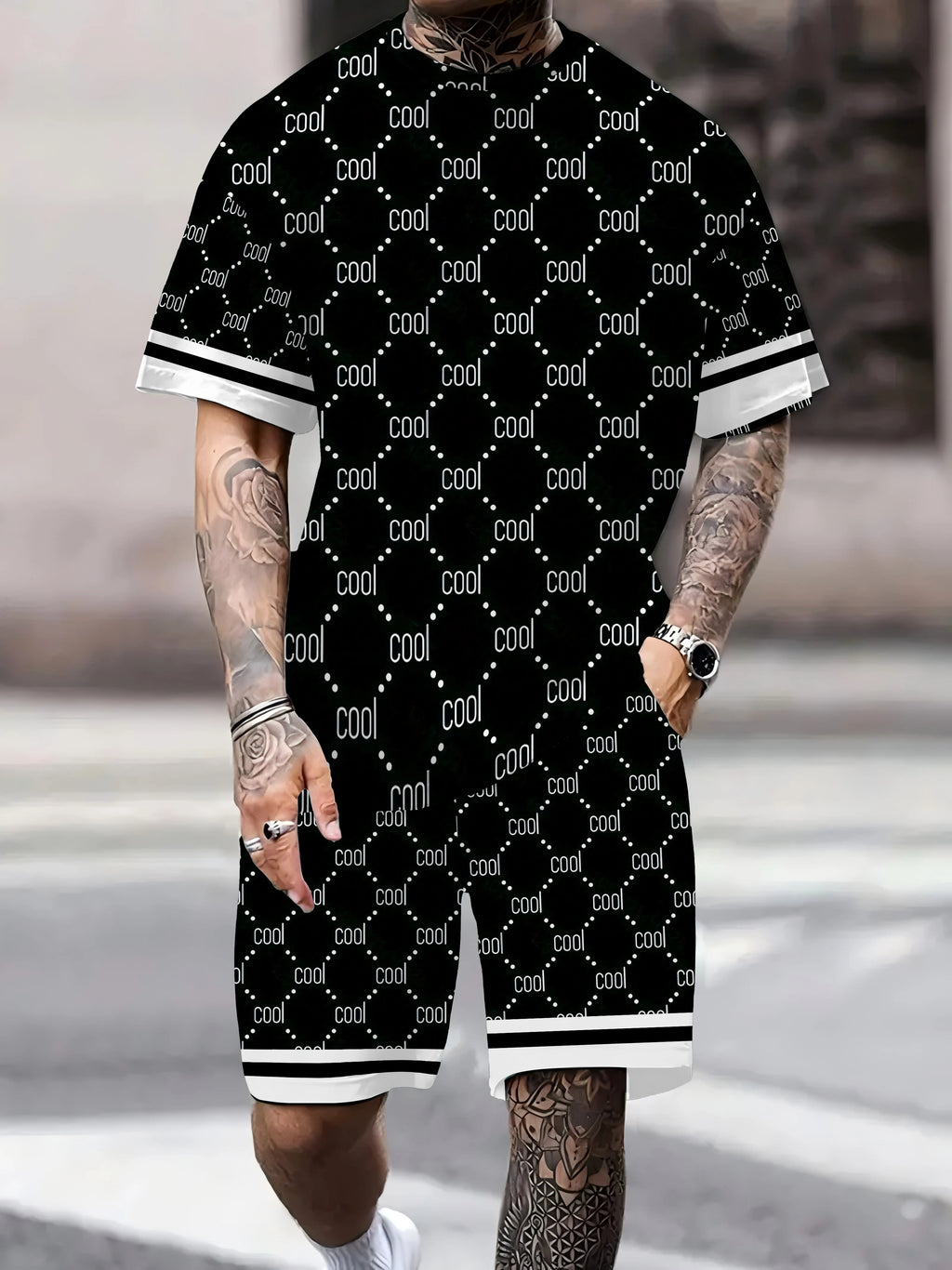 The 2025 summer new men's suit 3D series casual fashionable and trendy men's clothing