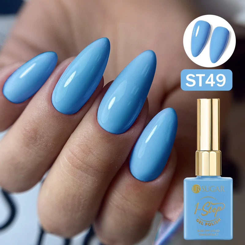 UR SUGAR 15ml 1 Step Gel Polish  Nail Art Manicure 3 IN 1 Gel Soak Off LED UV Gel Nail Varnishes No Need base top gel